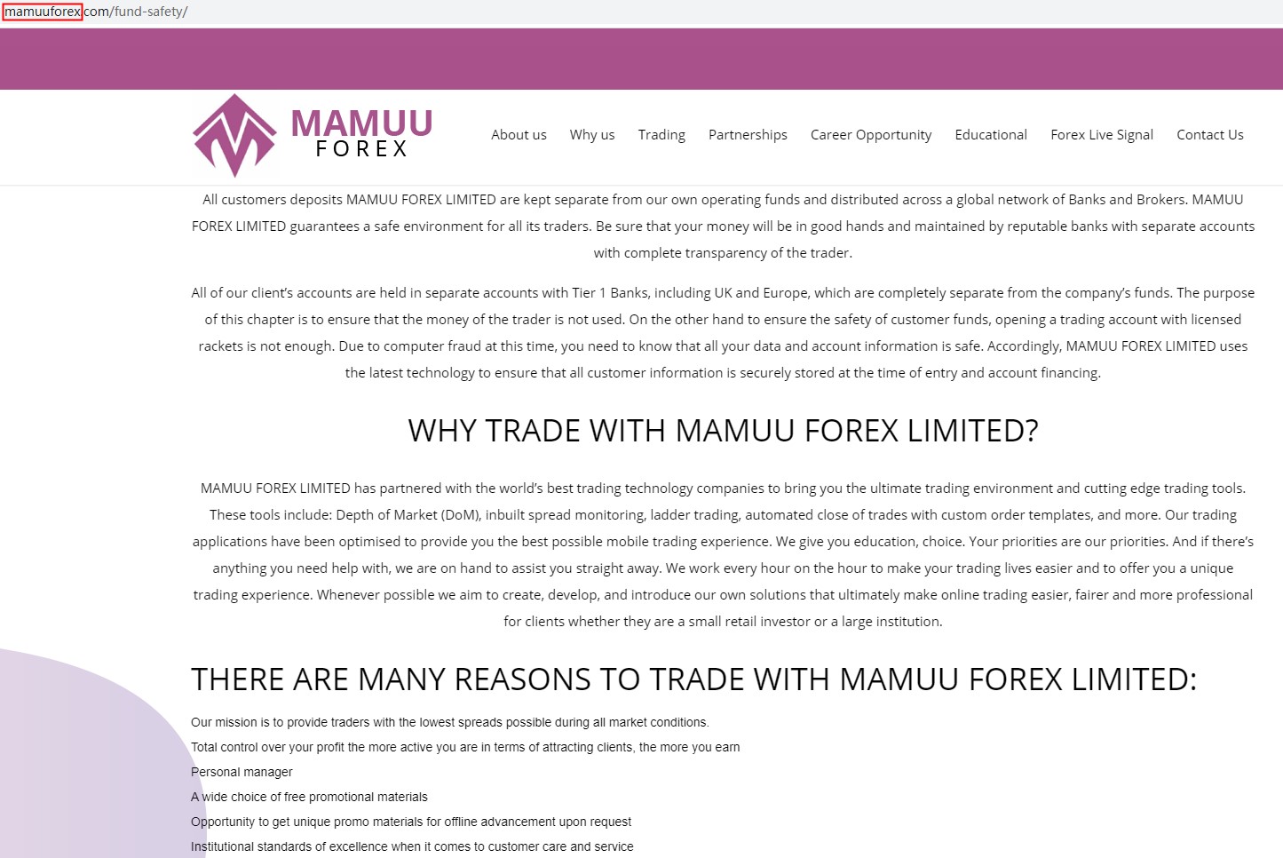 MAMUU FOREX外汇黑平台
